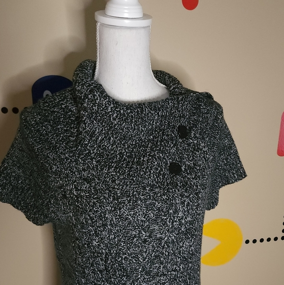 Dressbarn gray white black sweater L - Picture 3 of 8